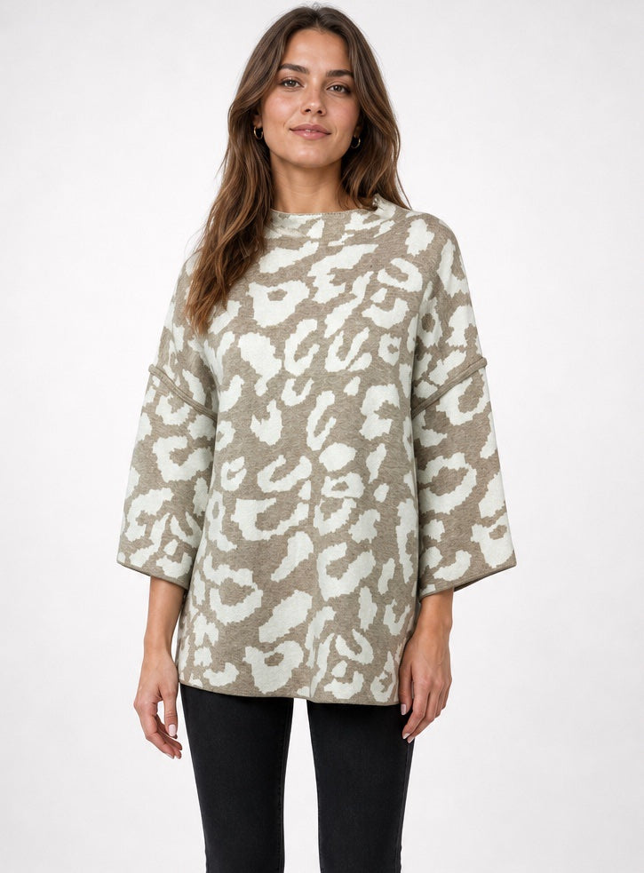 Animal Print Oversized Knitted Jumper - Mixed Pack