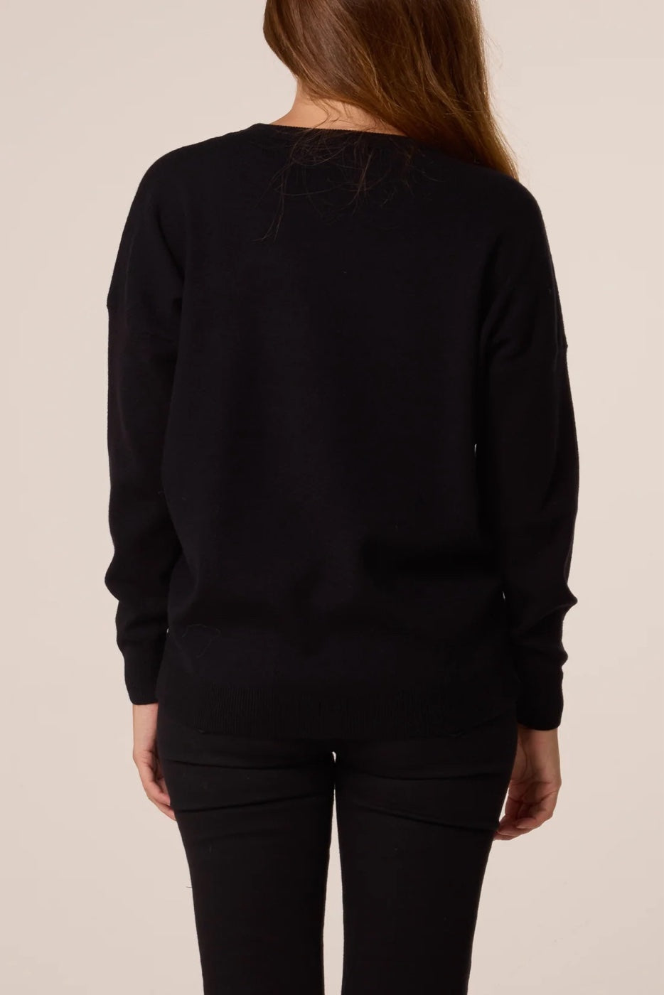 Sequin Bow & Bell Jumper - Black (2)