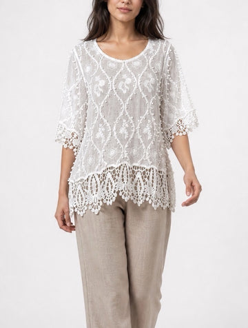 Italian Bobble Top - White