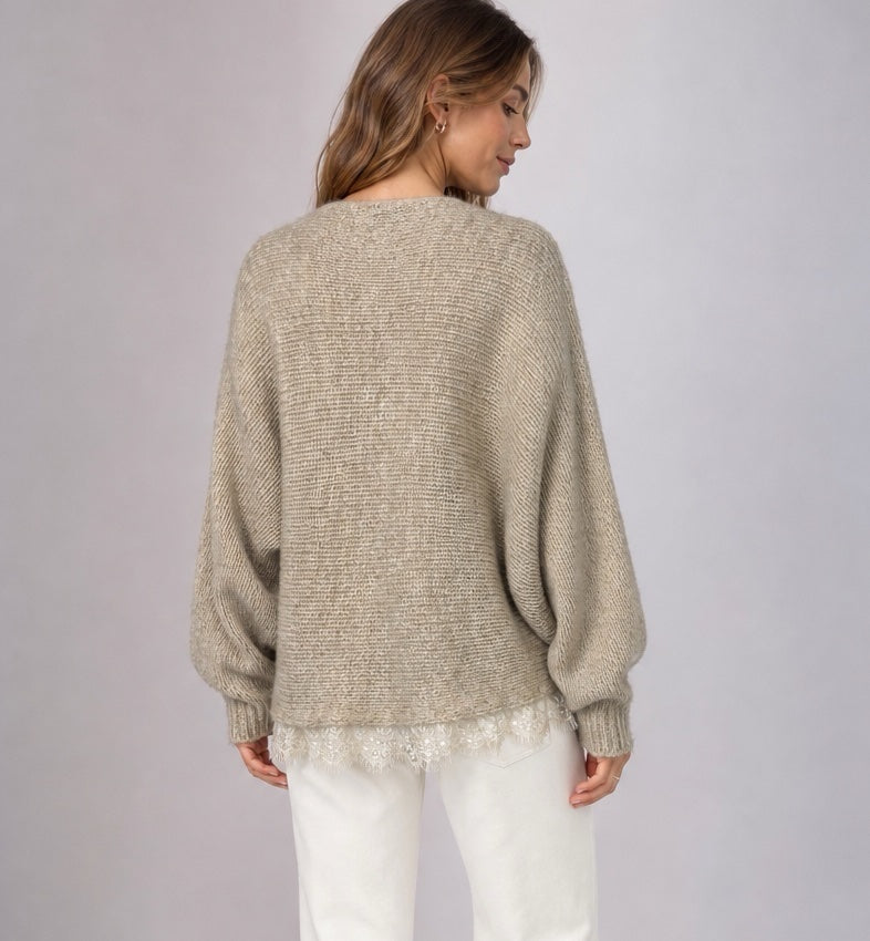 Asymmetric Lace Knit Jumper - Mixed Pack (2)