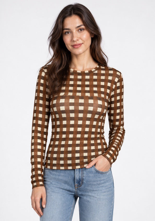Cashmere Enriched Check Sheer Top - Mixed Pack