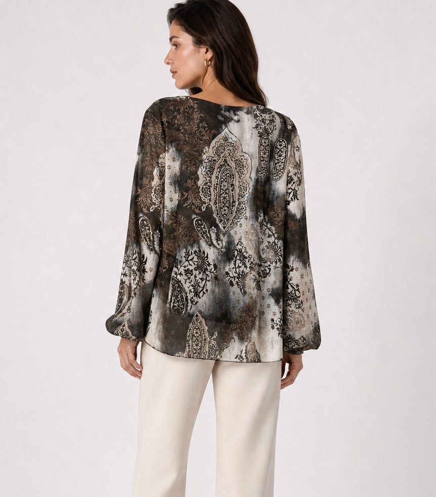 Embellished Paisley Print Blouse - Mixed Pack (2)