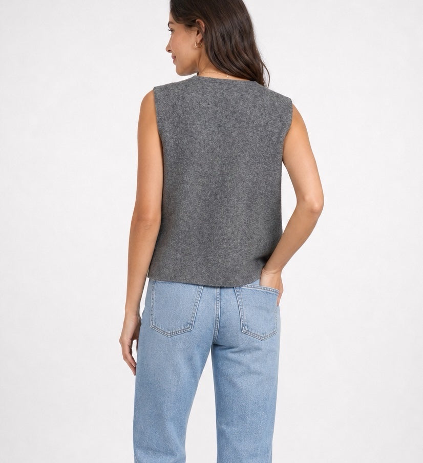 Textured Knit V-Neck Waistcoat - Mixed Pack (2)