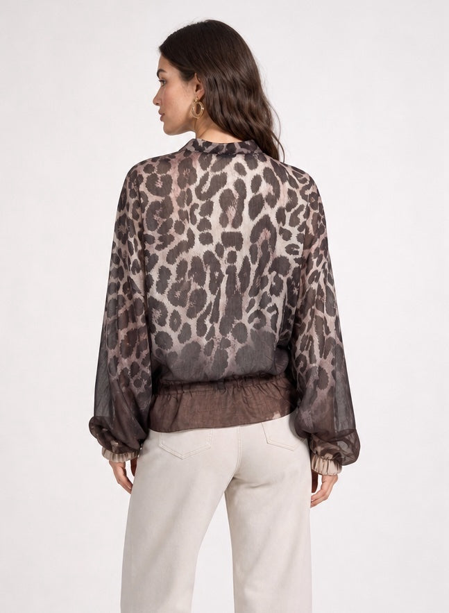 Leopard Print Sheer Jacket - Mixed Pack (2)