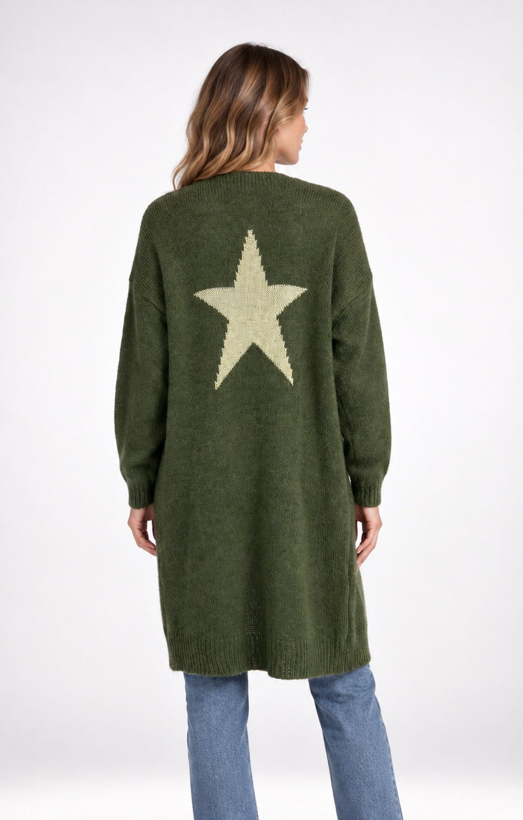 Soft Knit Star Back Mid-Length Cardigan - Mixed Pack (2)