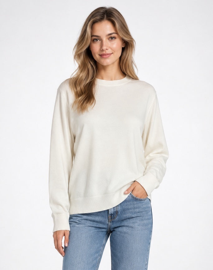 Heart Button Back Crew Neck Jumper - Mixed Pack