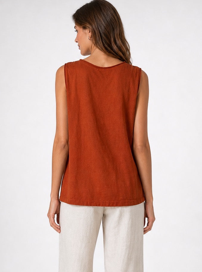 Textured Linen Top with Fringed Detailing - Mixed Pack (2)