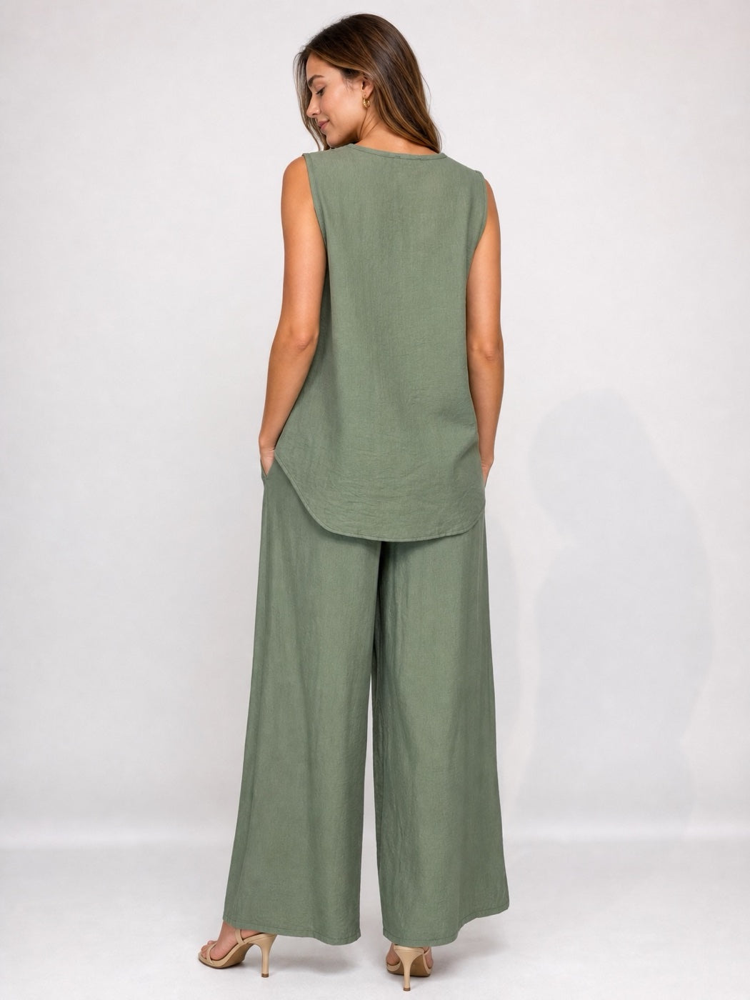 Textured V-Neck Wide-Leg Co-Ord - Mixed Pack (2)