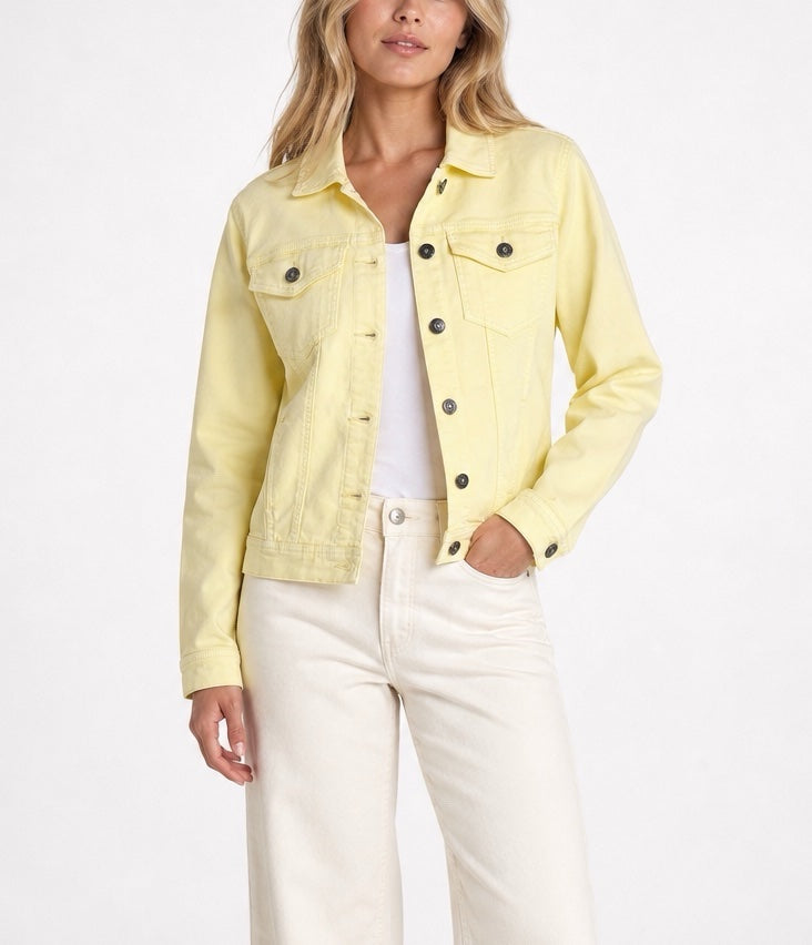 Classic Cotton Denim Jacket - Lemon
