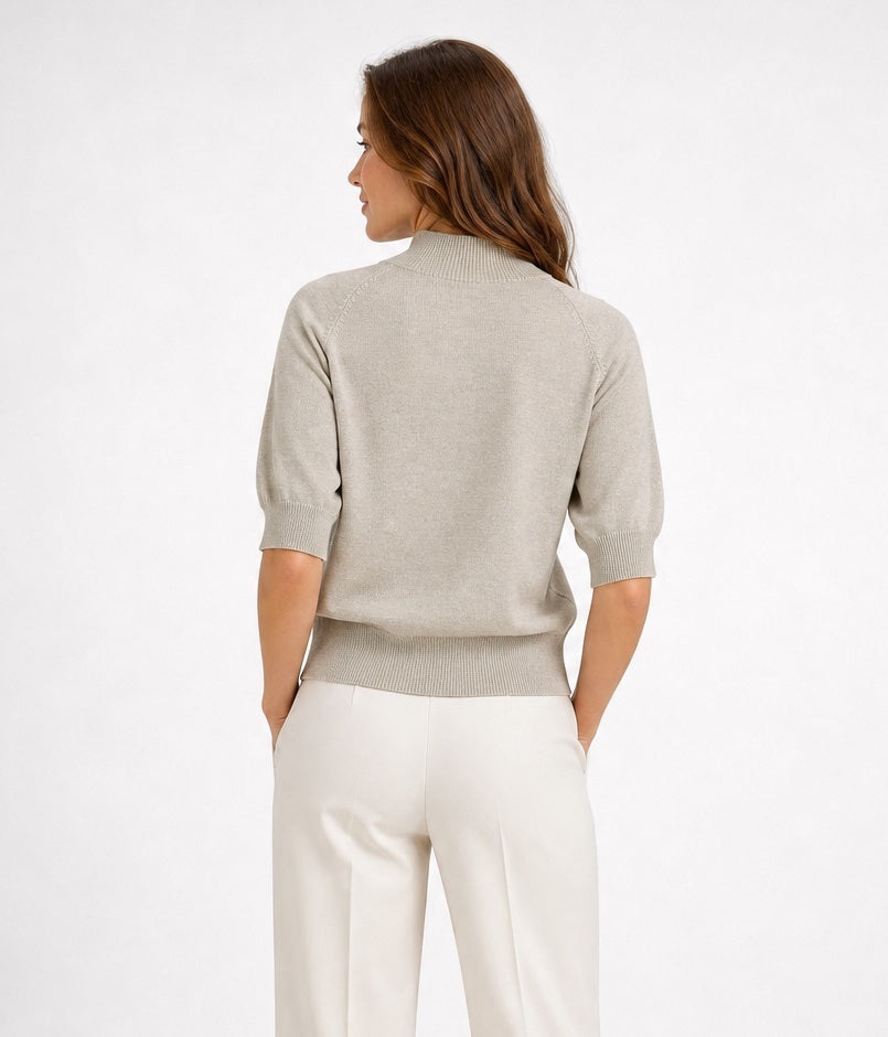 Mock Neck Puff Sleeve Knit Sweater - Mixed Pack (2)