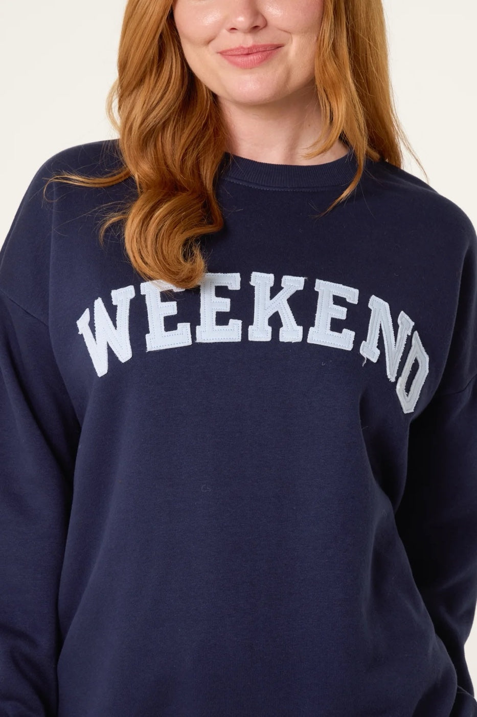Weekend Crew Neck Sweatshirt - Navy