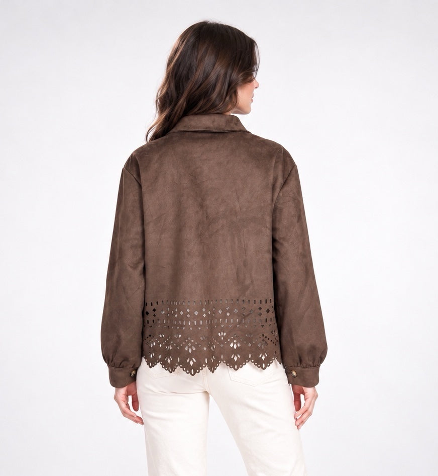 Suedette Jacket with Laser-Cut Hem - Mixed Pack (2)