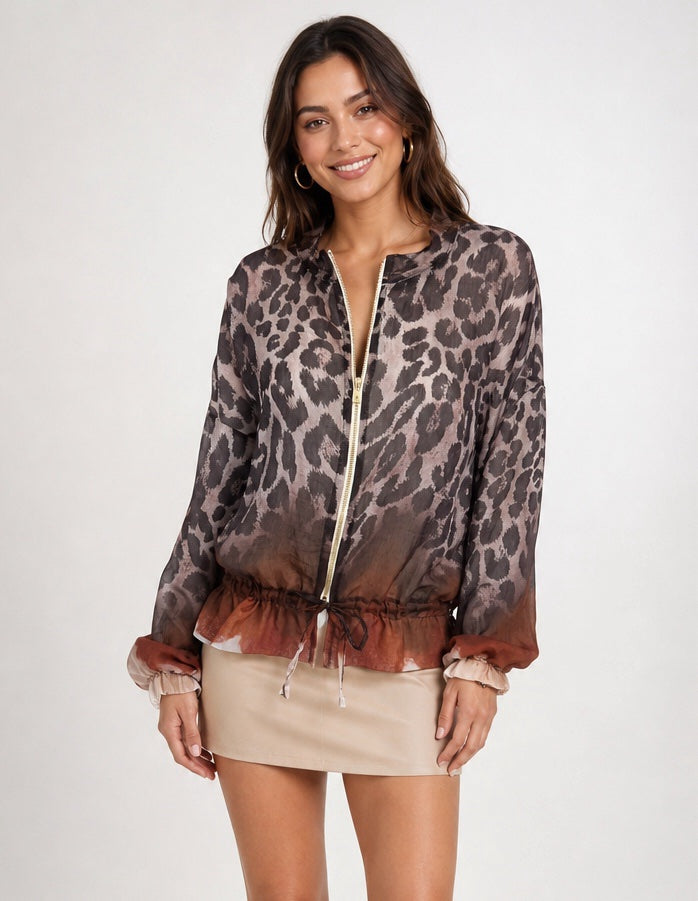 Leopard Print Sheer Jacket - Mixed Pack