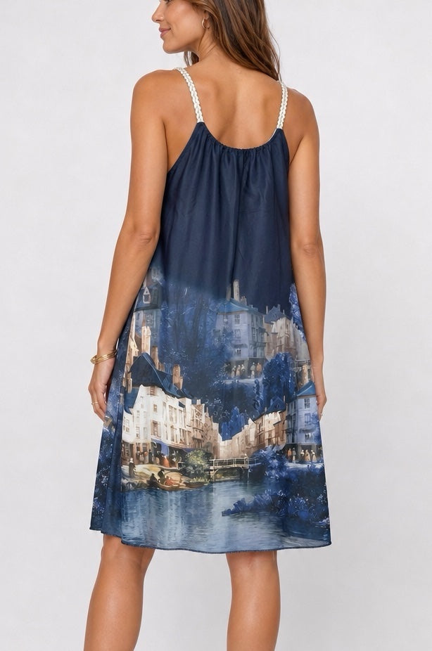 European Village Print Slip Dress - Mixed Pack (2)