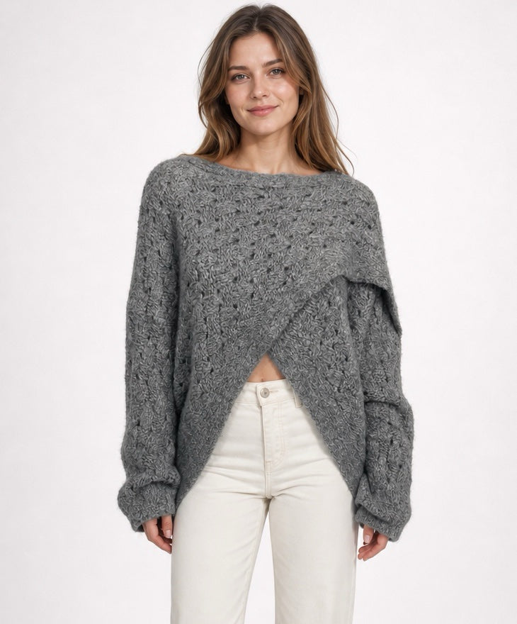 Chunky Knit Crossover Jumper - Mixed Pack