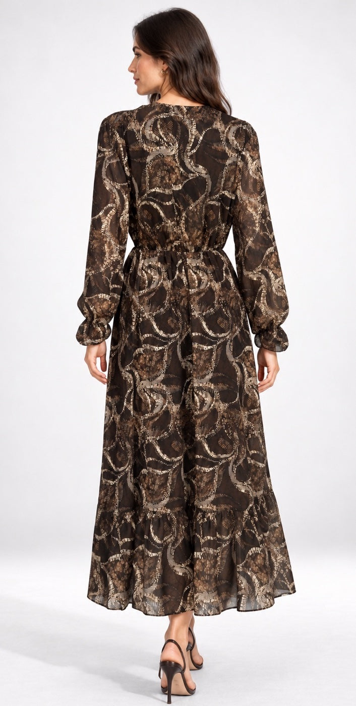 Printed Ruffled Midi Dress - Mixed Pack (2)