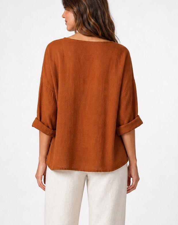 Textured Button-Through Top - Mixed Pack (2)