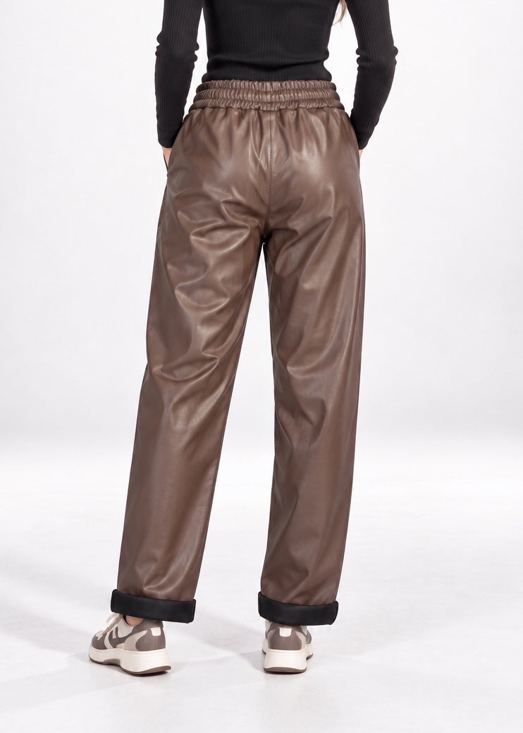 Faux Leather Drawstring Magic Trousers - Mixed Pack (2)