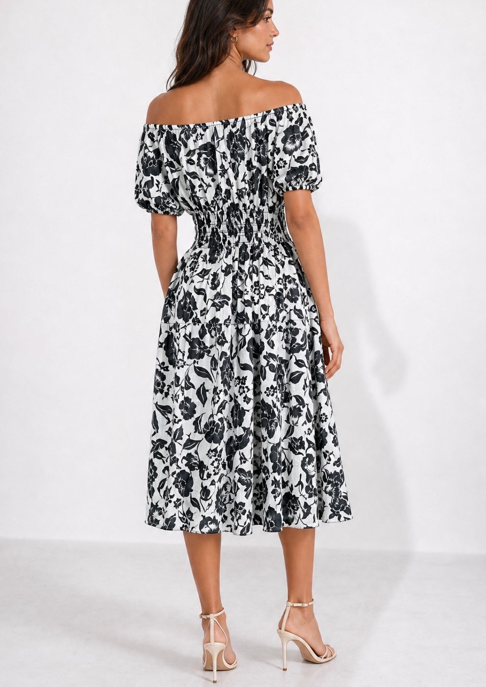 Floral Leaf Print Midi Dress - Mixed Pack (2)