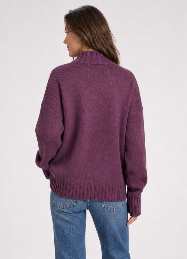 High Neck Button Cuff Jumper - Mixed Pack (2)