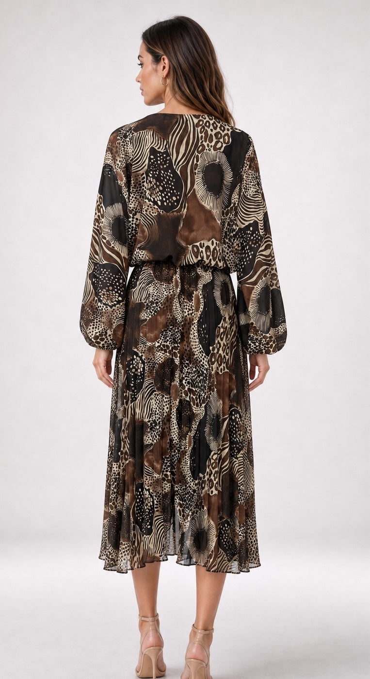 Tiered Multi Print Midi Dress - Mixed Pack (2)