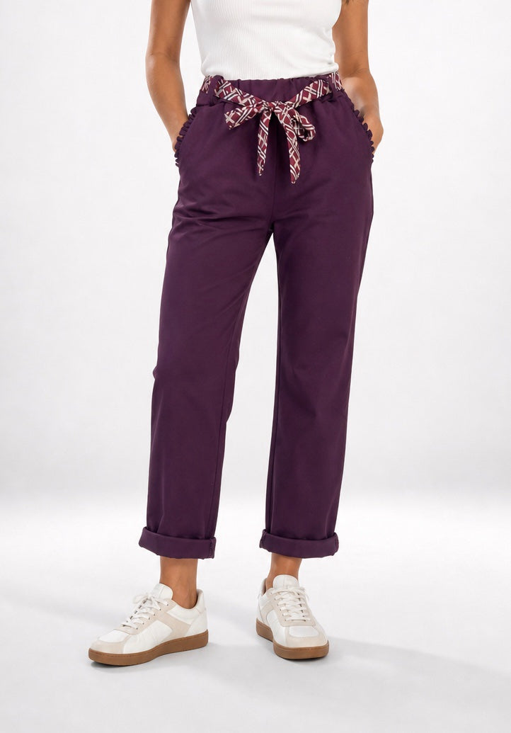 Paperbag Waist Trousers with Patterned Tie - Mixed Pack
