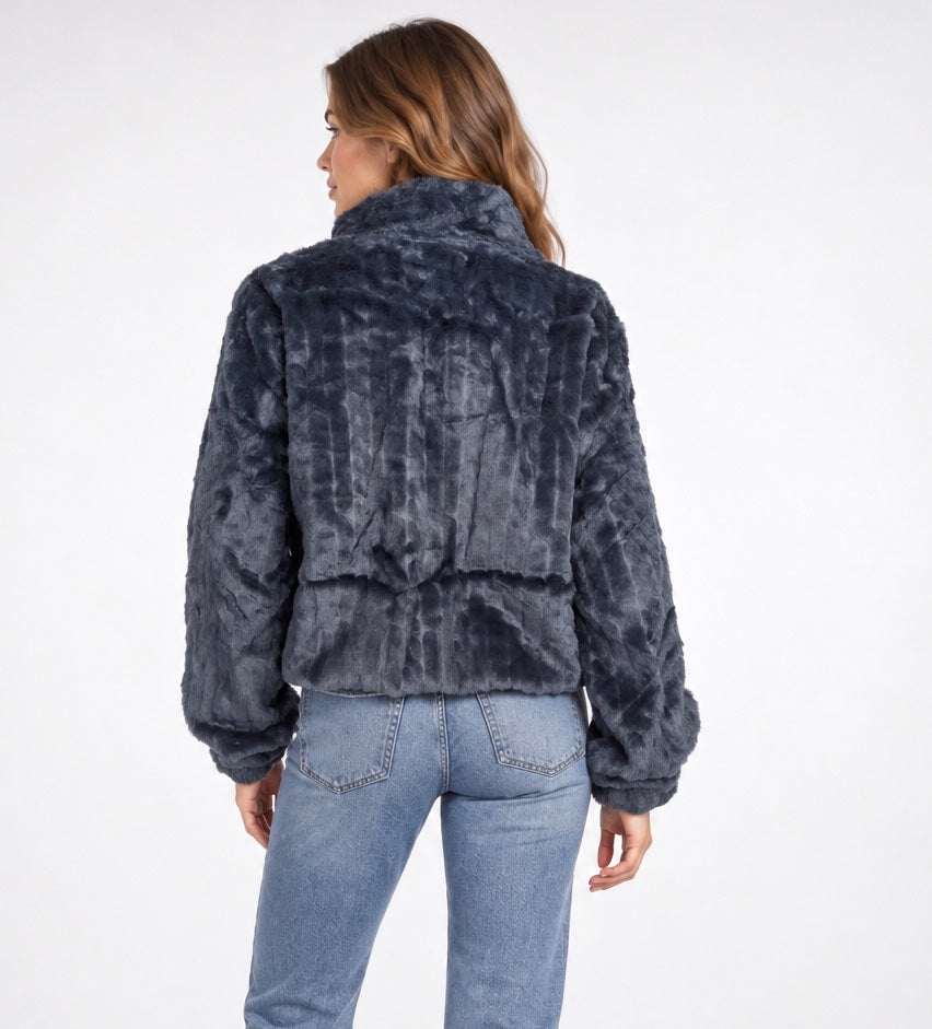 Plush Textured Faux Fur Jacket - Mixed Pack (2)