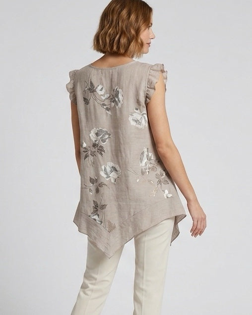 Floral Print Ruffle Sleeve Top - Mixed Pack (2)