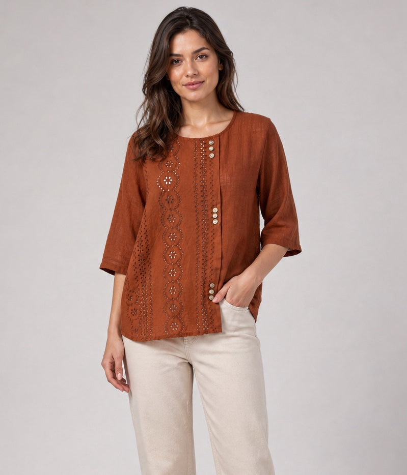Embroidered Cotton Tunic Top - Mixed Pack
