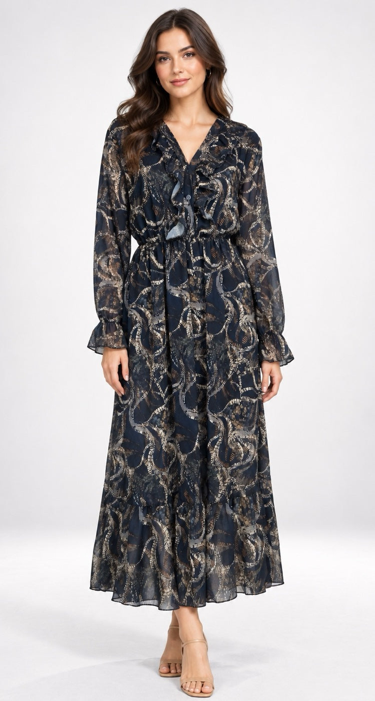 Printed Ruffled Midi Dress - Mixed Pack