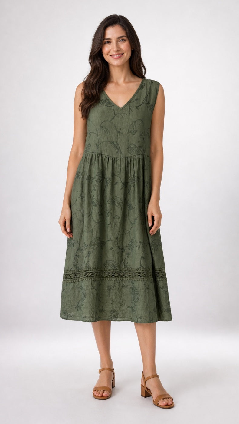 Embroidered V-Neck Midi Dress - Mixed Pack