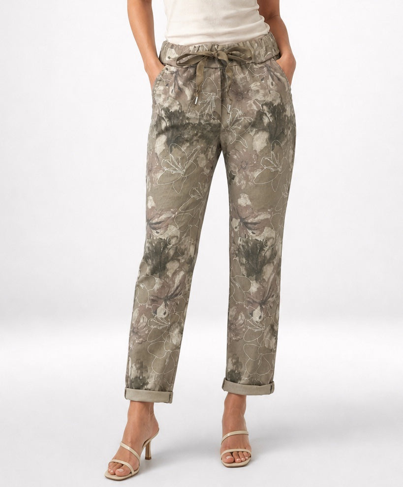 Floral Print Drawstring Magic Trousers - Mixed Pack