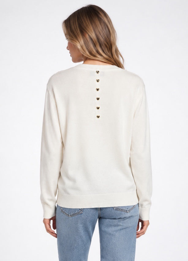 Heart Button Back Crew Neck Jumper - Mixed Pack (2)