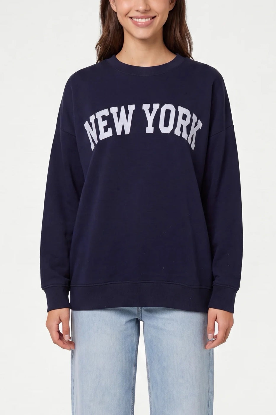 New York Sweatshirt Navy - Navy Blue