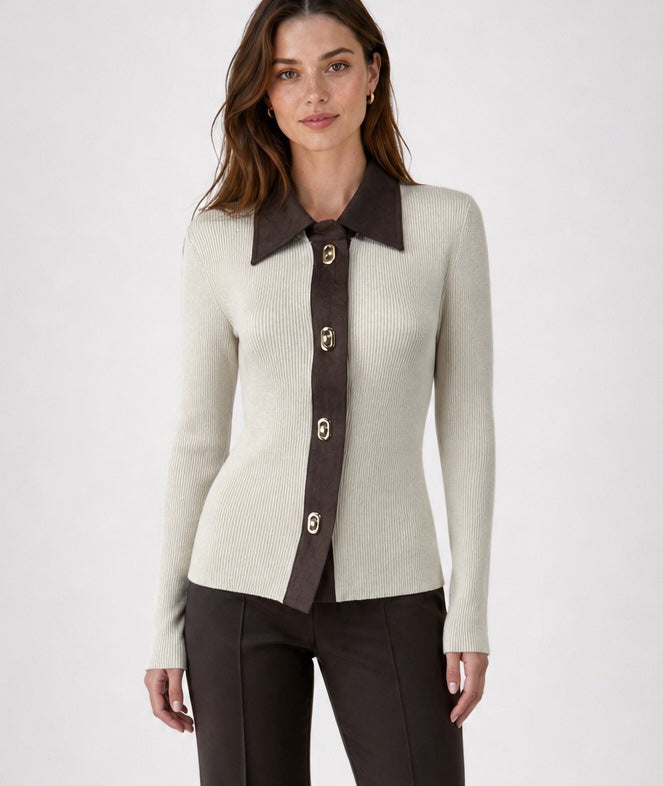 Collared Contrast Trim Knit Jumper - Mixed Pack