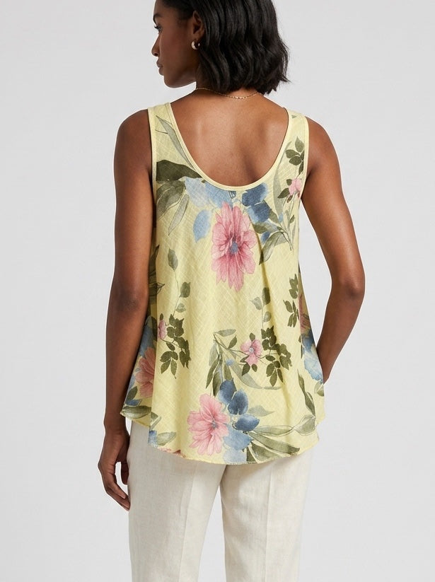 Floral Print Sleeveless Tunic - Mixed Pack (2)