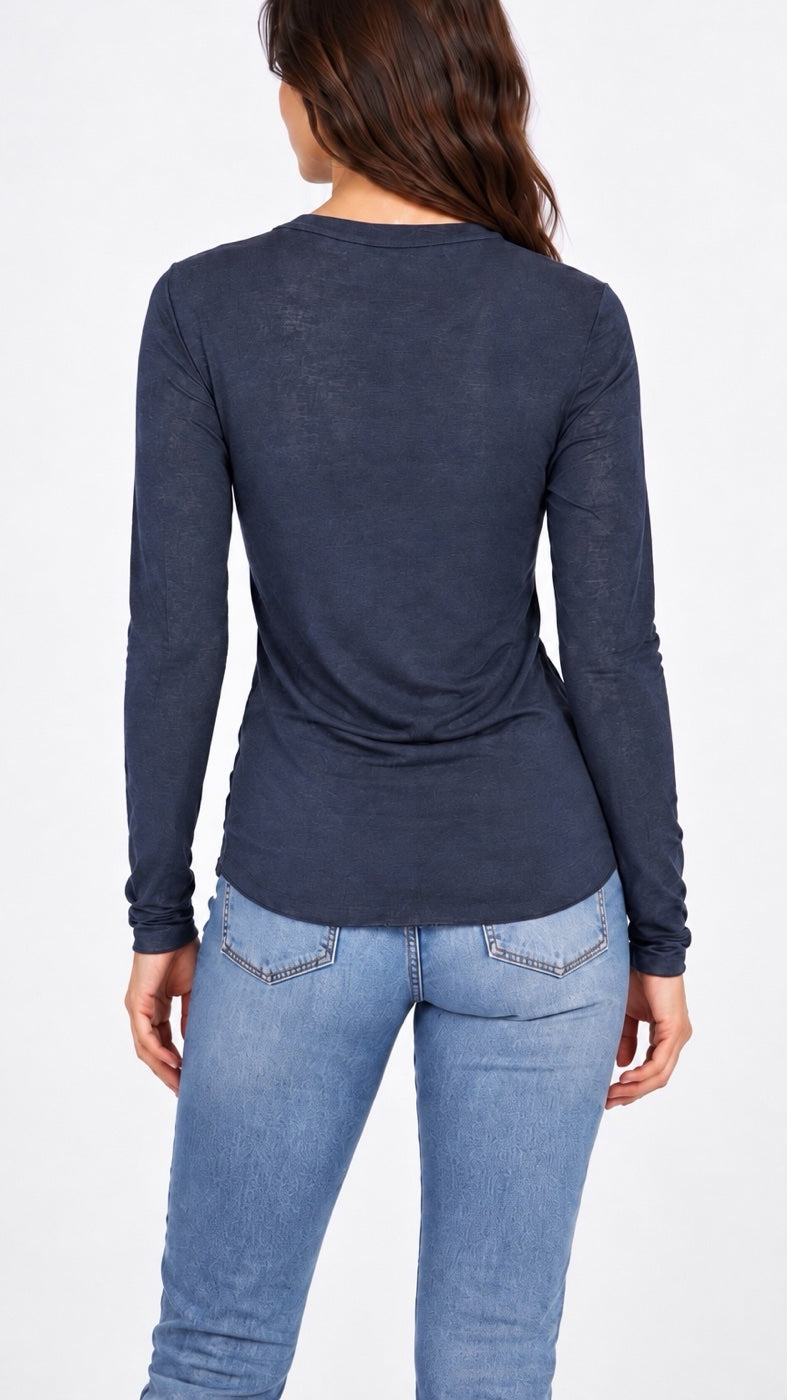 Cashmere Enriched Long Sleeve Crew Top - Mixed Pack (2)