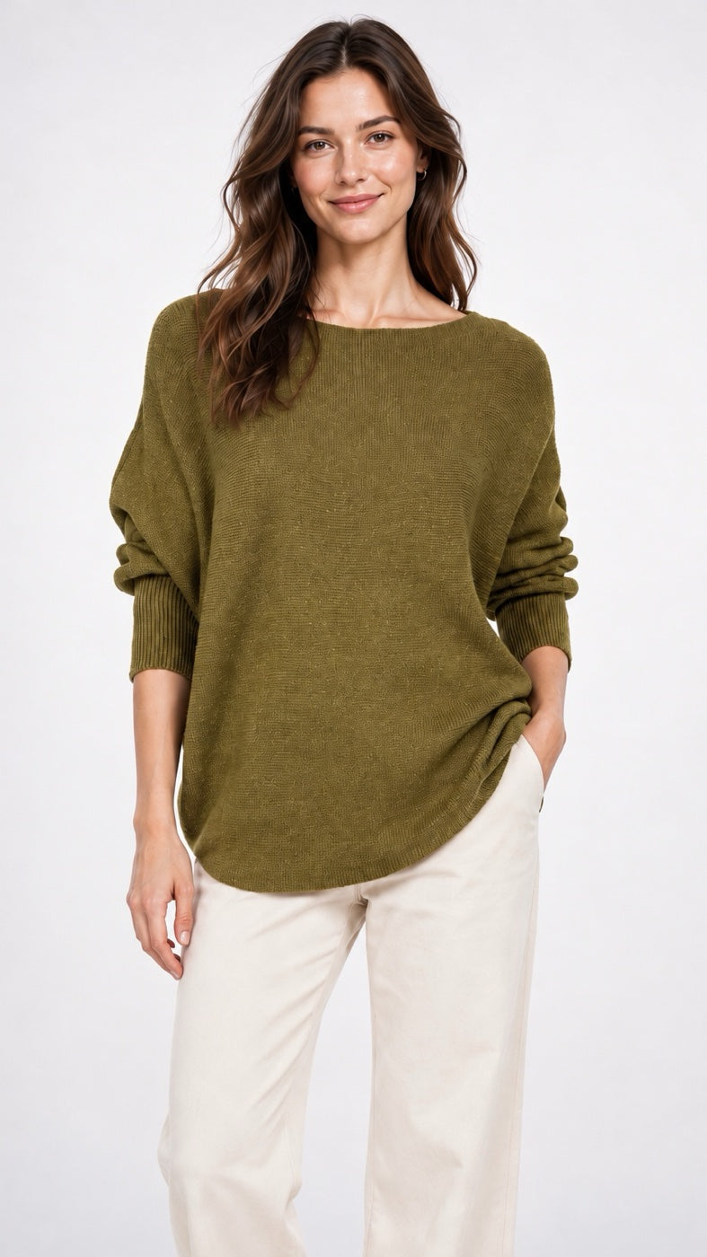 Dolman Sleeve Boat Neck Knit - Mixed Pack