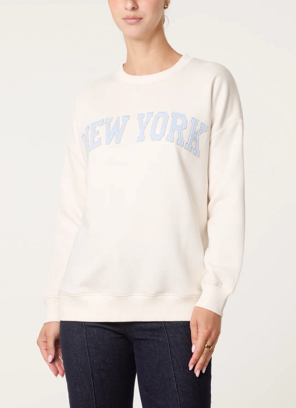 New York Collegiate Sweatshirt - Ivory