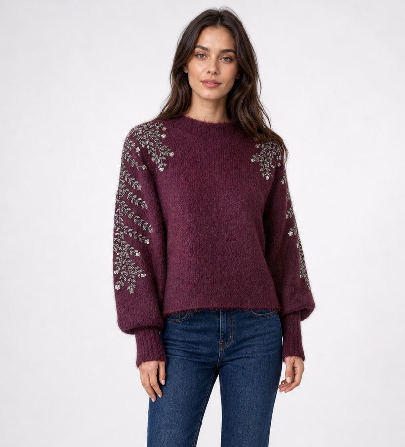 Embroidered Balloon Sleeve Jumper - Mixed Pack 