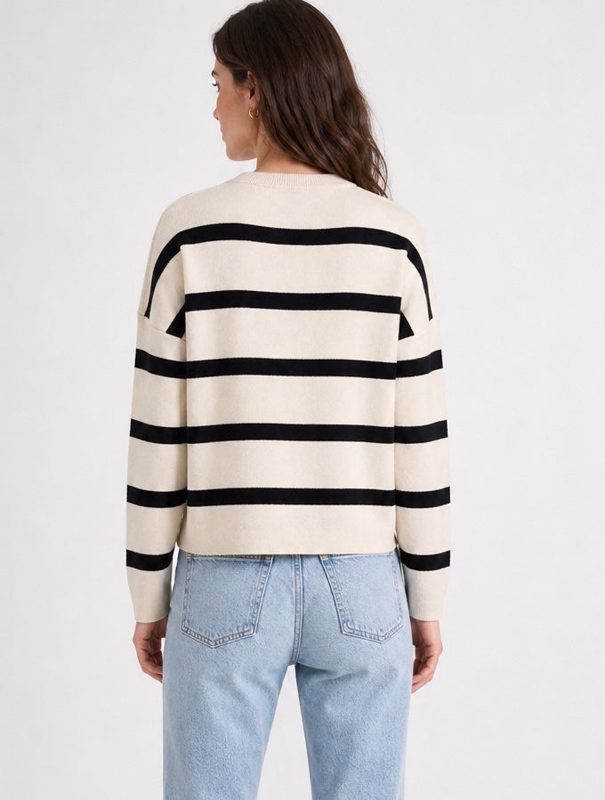 Striped Button Shoulder Jumper - Mixed Pack (2)