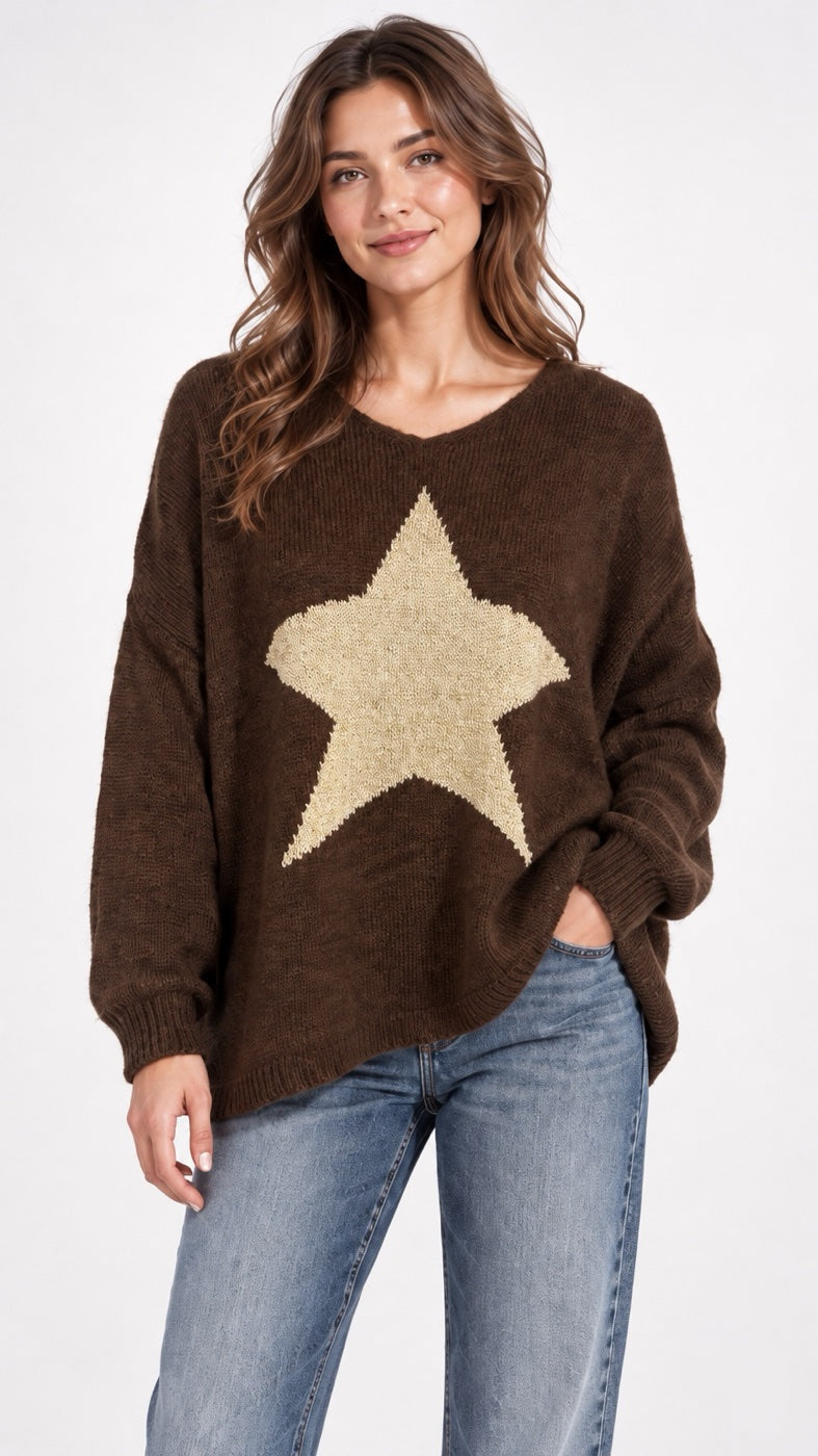 Star Motif Knit Wool Jumper - Mixed Pack