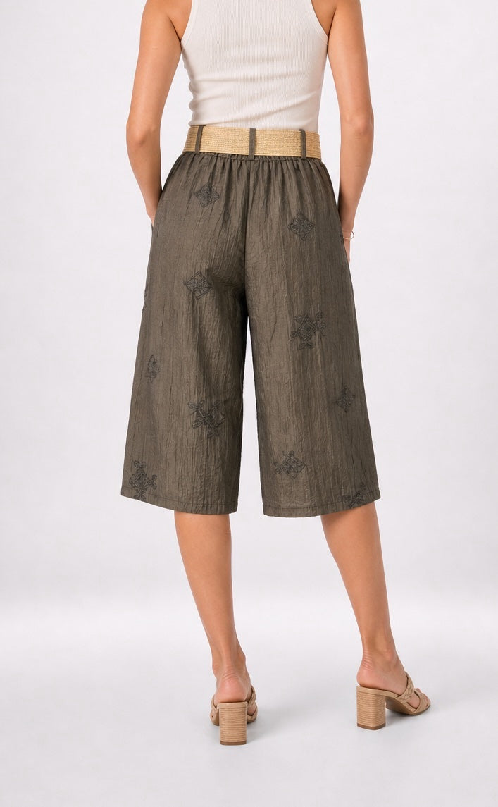 Embroidered Crinkled Culottes - Mixed Pack (2)