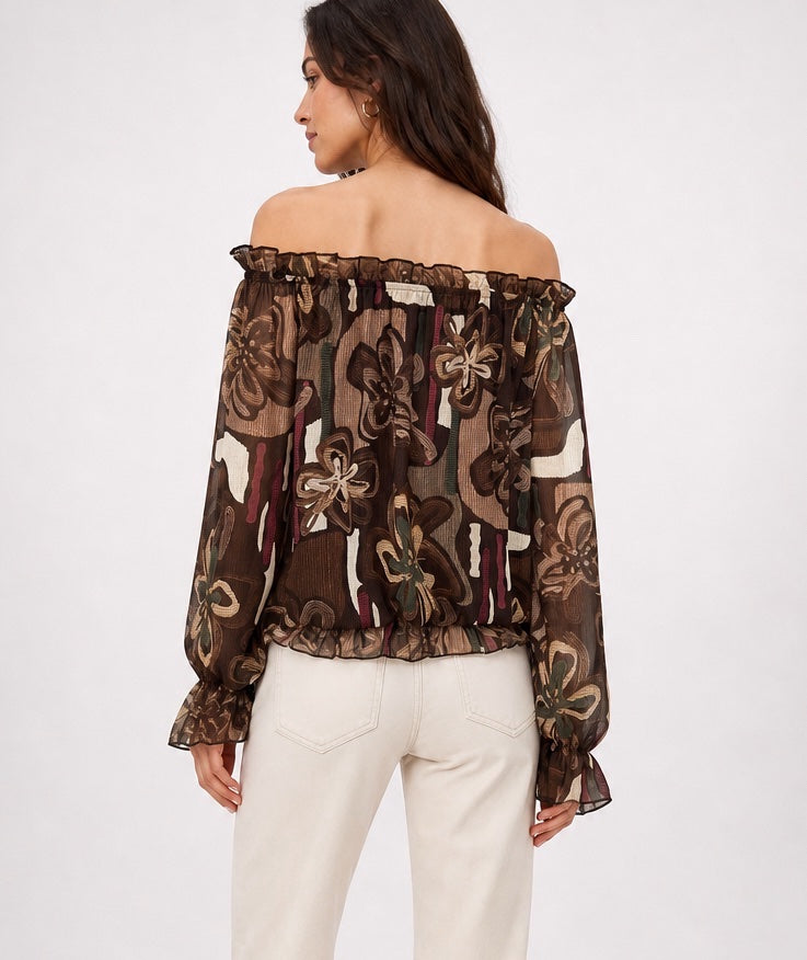 Boho Off-the-Shoulder Blouse - Mixed Pack (2)