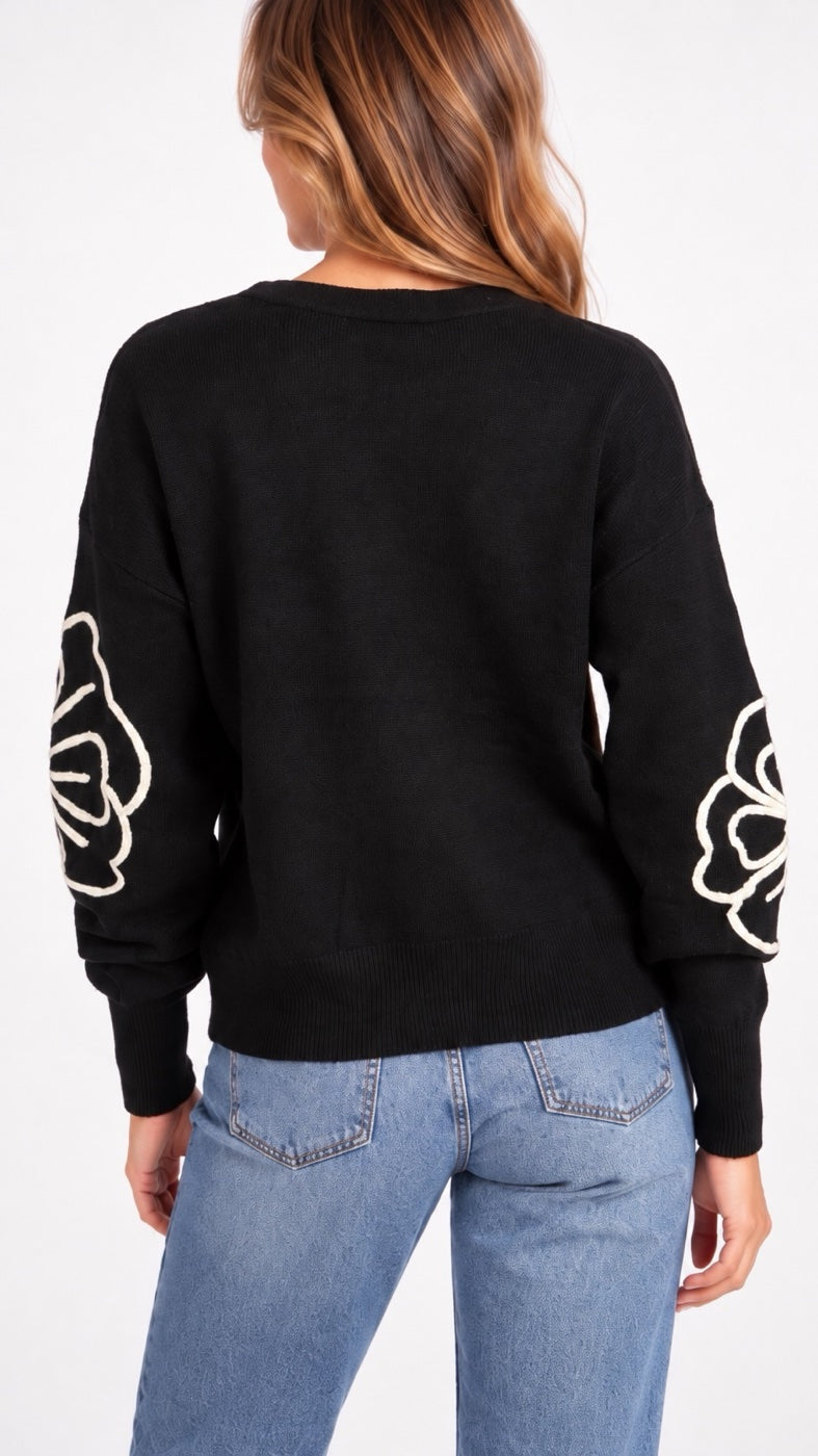 Floral Embroidered V-Neck Cardigan - Mixed Pack (2)