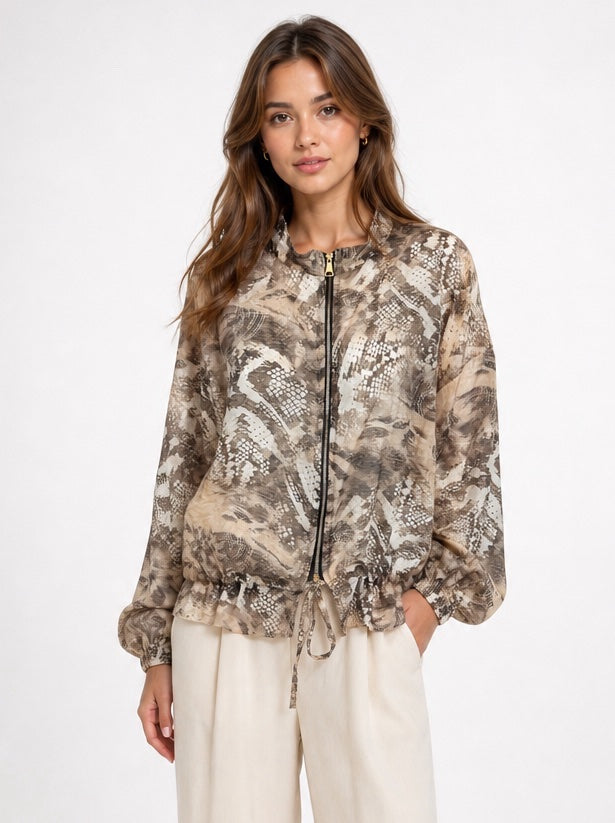 Snake Bomber Jacket with Drawstring Hem - Mixed Pack