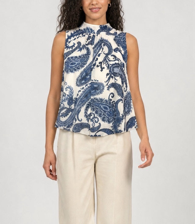 Paisley Print Bubble Hem Blouse - Mixed Pack