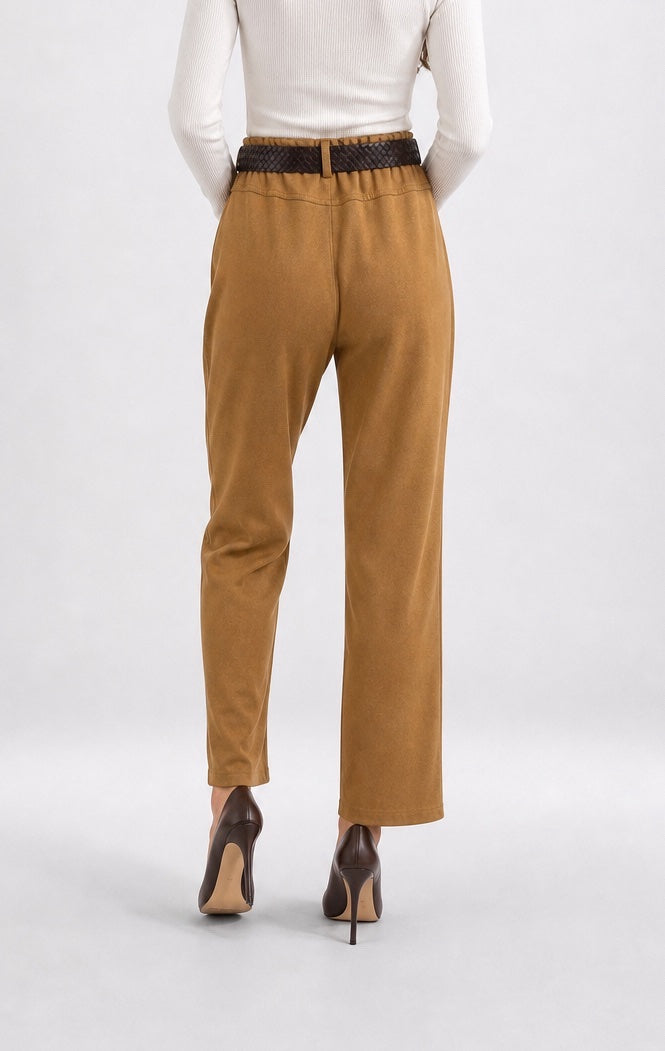 Pleated Textured Straight-Leg Trousers - Mixed Pack (2)