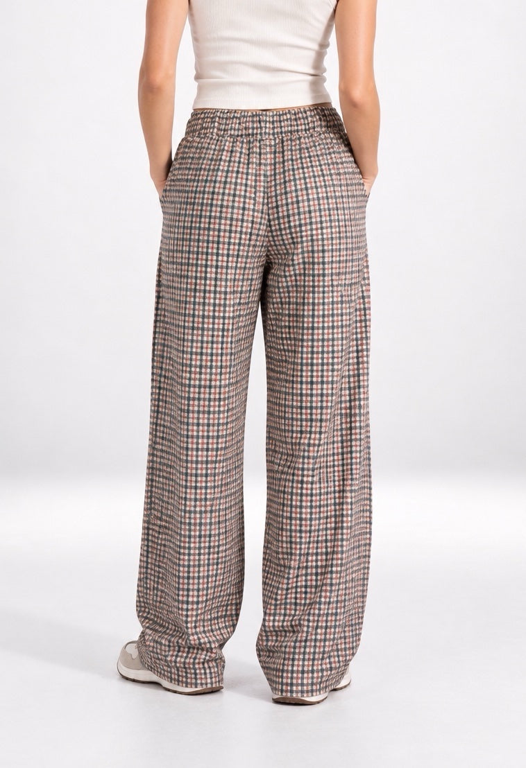 Check Wide-Leg Trousers - Mixed Pack (2)