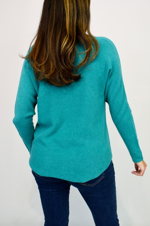 Soft Knitted V-Neck Italian Jumper 